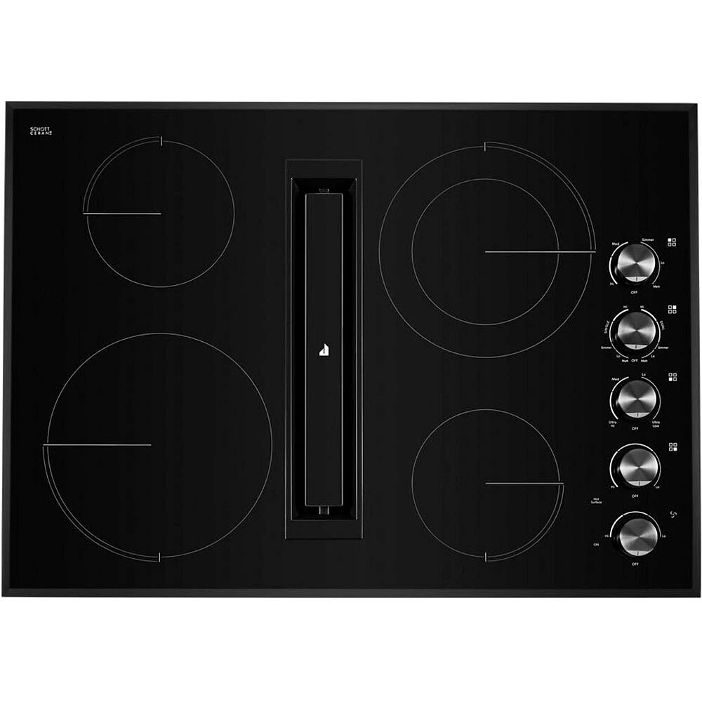 Jenn-Air 30 inch 4 Burner Black Built-In Electric Cooktop | Electronic Express