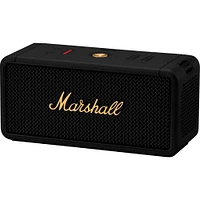 Marshall Middleton Bluetooth Portable Speaker - Black/Brass | Electronic Express