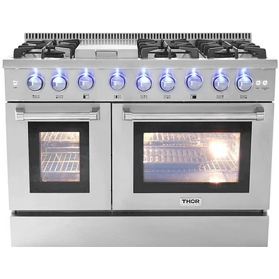 Thor Kitchen 6.7 Cu. Ft. Stainless Steel Freestanding Dual Fuel Range | Electronic Express