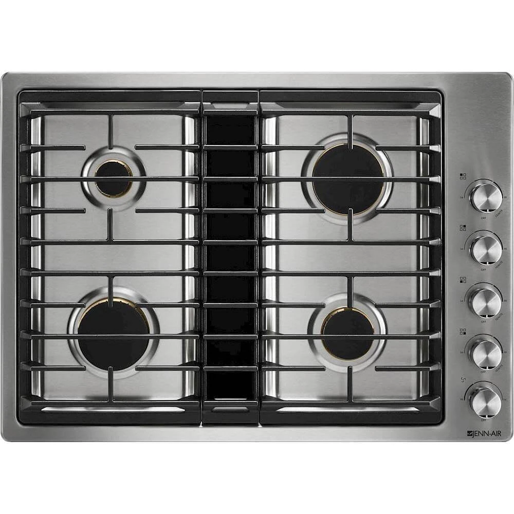 Jenn-Air 30 inch JX3 Stainless 4-Burner Built-In Gas Cooktop | Electronic Express