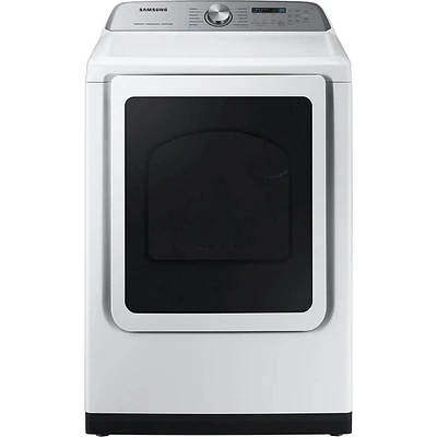 Samsung 7.4 Cu. Ft. White Smart Electric Dryer with Steam Dry | Electronic Express