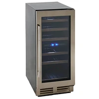 Avanti Bottle Stainless Steel DESIGNER Series Dual-Zone Wine Cooler | Electronic Express