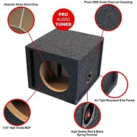 King Boxes 10 inch S10V Single Ported Subwoofer Enclosure | Electronic Express