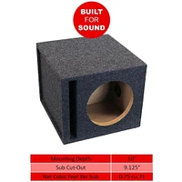 King Boxes 10 inch S10V Single Ported Subwoofer Enclosure | Electronic Express