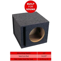 King Boxes 12 inch S12V Single Ported Subwoofer Enclosure | Electronic Express