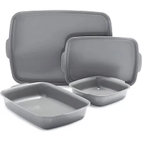 GreenPan Premier Ovenware Ceramic Nonstick 4-Piece Bakeware Set | Electronic Express