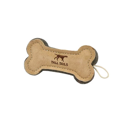Tall Tails 6 inch Natural Leather Bone Dog Toy | Electronic Express