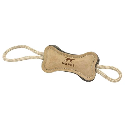 Tall Tails 16 inch Natural Wool Bone Dog Tug Toy | Electronic Express