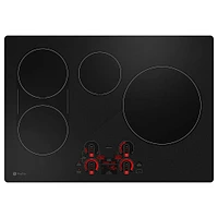 GE Profile 30 inch Black -Burner Electric Built In Cooktop | Electronic Express