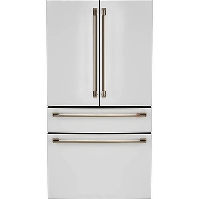 Cafe 28.7 Cu. Ft. Matte White 4-Door French Door Refrigerator | Electronic Express