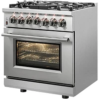 Forno 4.32 Cu. Ft. Stainless Steel Freestanding Dual Fuel Range | Electronic Express