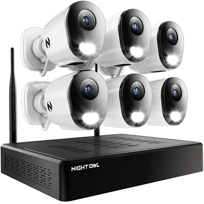 Night Owl 10 Channel 1440p Wireless Smart Security System - White | Electronic Express