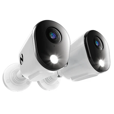 Night Owl Wired 2K Deterrence Cameras with 2-Way Audio - 2 Pack | Electronic Express