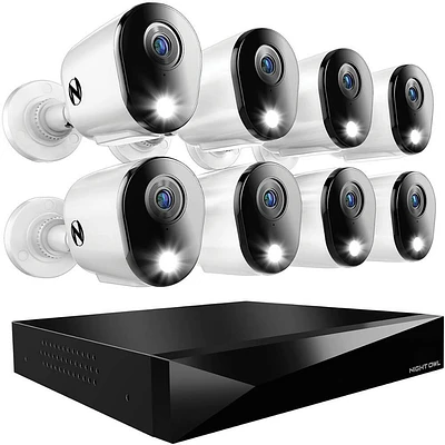Night Owl 12 Channel DVR Home Security Camera System - 8 Pack | Electronic Express