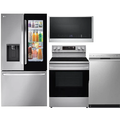 LG 4-Pc. Stainless Counter Depth French Door Kitchen Package | Electronic Express