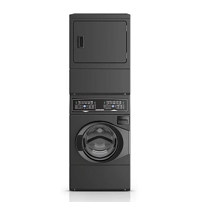 Speed Queen Stacked Matte Black Washer and Dryer Combo | Electronic Express