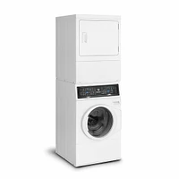 Speed Queen Stacked White Washer and Dryer Combo | Electronic Express