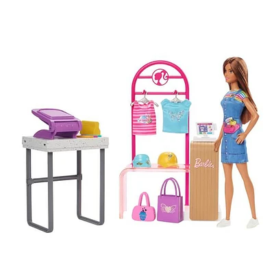 Mattel Barbie Make & Sell Boutique Playset With Brunette Doll | Electronic Express