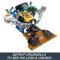 Mattel Hot Wheels Monster Trucks Arena Smashers MEGA-Wrex vs. Crushzilla Takedown Playset | Electronic Express