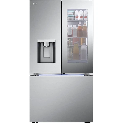 LG 25.5 Cu. Ft. Stainless Steel French Door Counter Depth Smart Refrigerator | Electronic Express