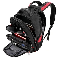 Swissdigital 16 Inch Travel Backpack - Red/Black | Electronic Express