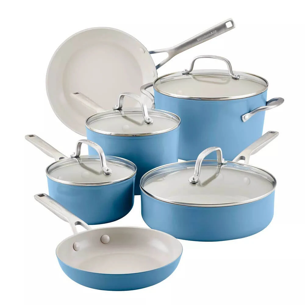 KitchenAid 10-Pc. Hard Anodized Nonstick Ceramic Cookware Set