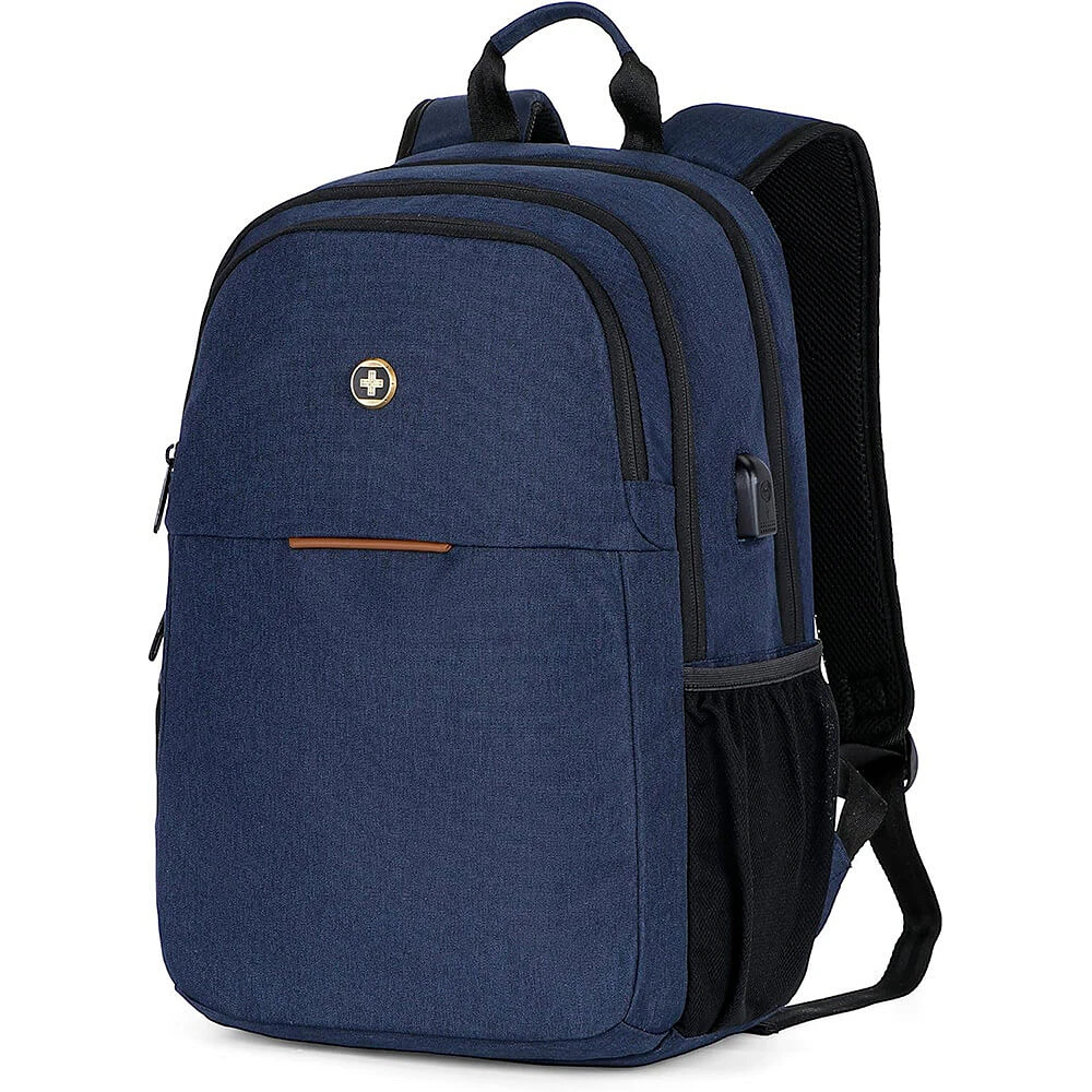 Swissdigital Biberstein Laptop Backpack - Dark Blue | Electronic Express