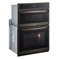 LG 30 inch Black Stainless Steel Double Electric Wall Oven | Electronic Express