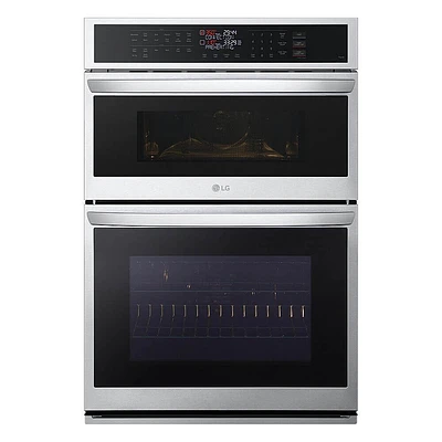 LG 30 inch Stainless Steel Electric Convection Wall Oven and Microwave Combination | Electronic Express