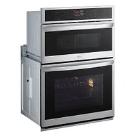 LG 30 inch Stainless Steel Electric Convection Wall Oven and Microwave Combination | Electronic Express