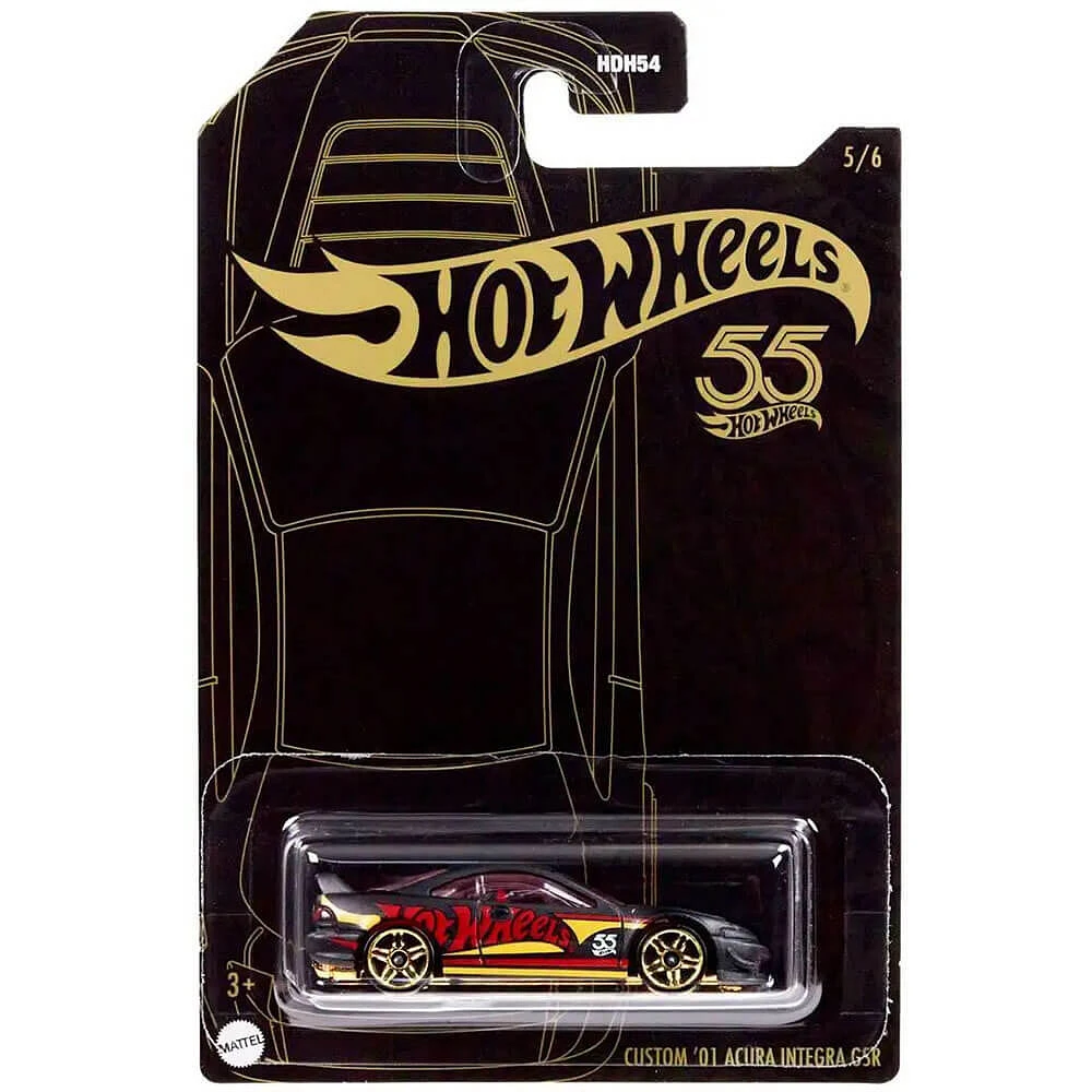 Mattel Hot Wheels 55th Anniversary Pearl & Chrome 2023 Custom 01 Acura Intergra GSR Diecast Car | Electronic Express