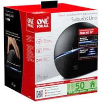 One For All Amplified HDTV Indoor Antenna - Black | Electronic Express