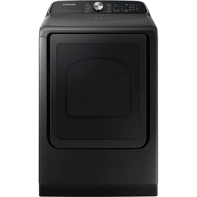 Samsung 7.4 Cu. Ft. Brushed Black Front Load Smart Gas Dryer | Electronic Express