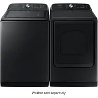 Samsung 7.4 Cu. Ft. Brushed Black Front Load Smart Gas Dryer | Electronic Express