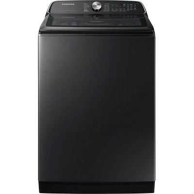 Samsung 5.5 Cu. Ft. Brushed Black High-Efficiency Top Load Smart Washer | Electronic Express