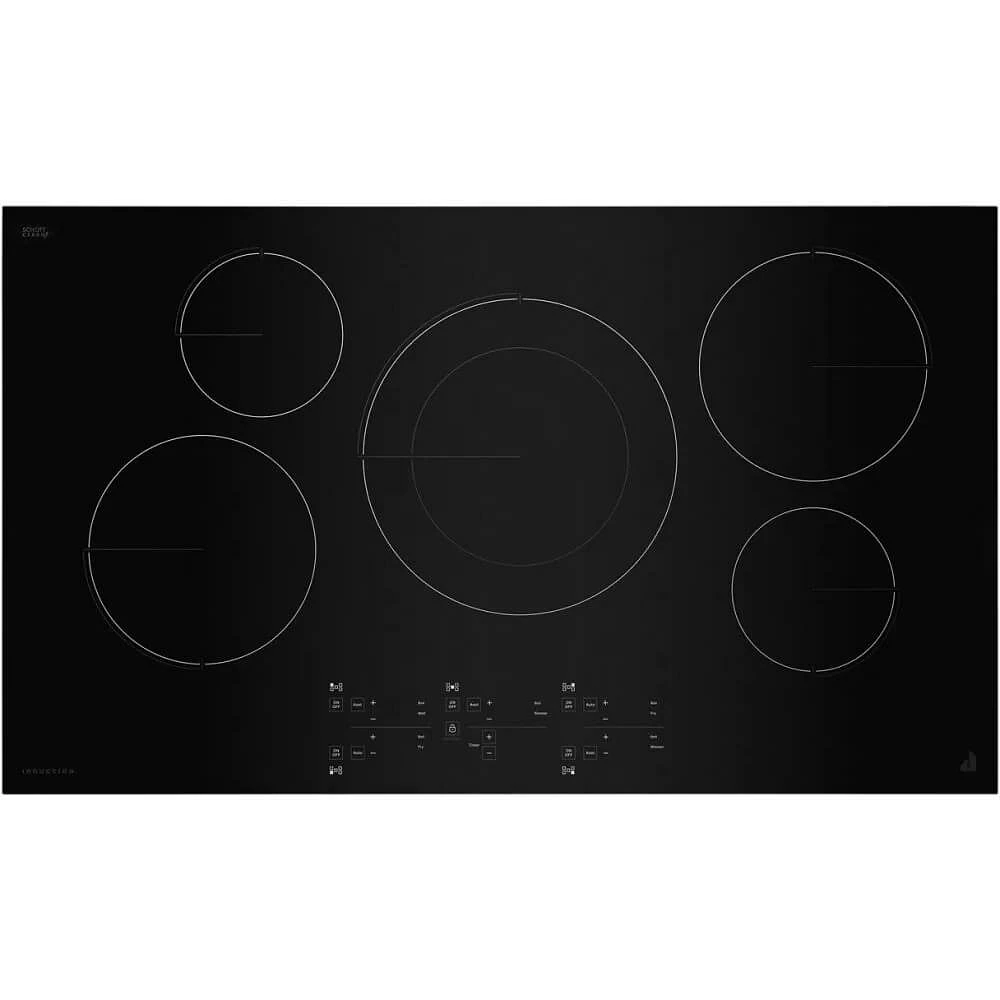 Jenn-Air 36 inch Black 5 Burner Induction Cooktop | Electronic Express