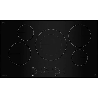 Jenn-Air 36 inch Black 5 Burner Induction Cooktop | Electronic Express