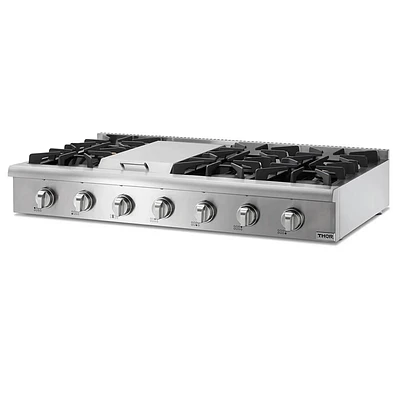 Thor 48 Inch Stainless Steel Gas Cooktop | Electronic Express