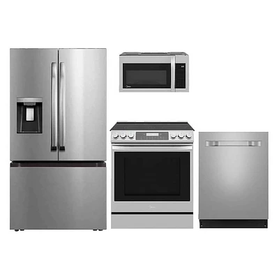 Midea 4 pc. Stainless French Door Kitchen Package | Electronic Express