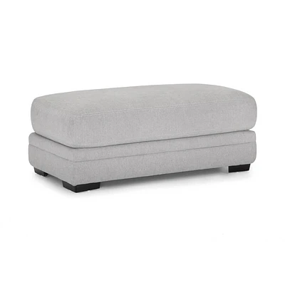 Franklin Corporation Cleo Ottoman - Casey Pebble | Electronic Express