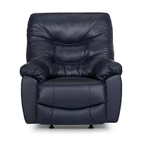 Franklin Corporation Trilogy Leather Recliner - Navy | Electronic Express