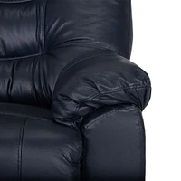 Franklin Corporation Trilogy Leather Recliner - Navy | Electronic Express