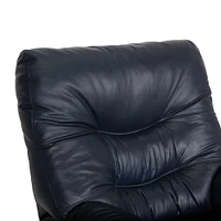 Franklin Corporation Trilogy Leather Recliner - Navy | Electronic Express