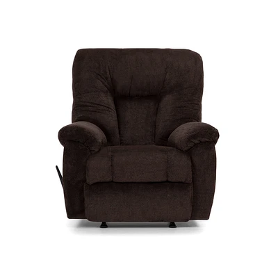 Franklin Corporation Connery Earth Chocolate Fabric Recliner | Electronic Express