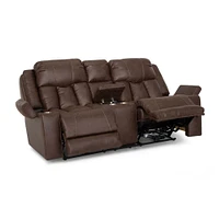 Franklin Corporation Denali Power Reclining Console Loveseat - Boswell Espresso | Electronic Express