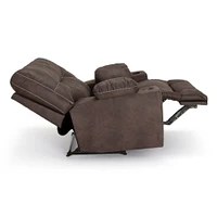 Franklin Corporation Titus Fabric Snuggler Recliner Chair and a Half - Collondale Mineral | Electronic Express