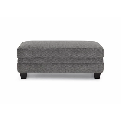 Franklin Corporation Eastbrook Ottoman - Shasta Charcoal | Electronic Express
