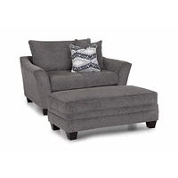 Franklin Corporation Eastbrook Chair and a Half - Shasta Charcoal | Electronic Express