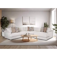 Franklin Corporation Jude 4 Piece Sectional - Jude Natural | Electronic Express