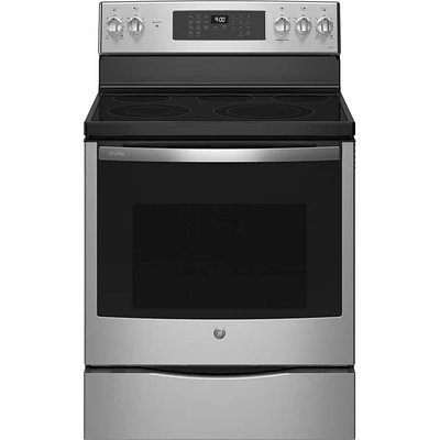 GE Profile 6.2 Cu. Ft. Stainless Steel Freestanding Gas Convection Range | Electronic Express